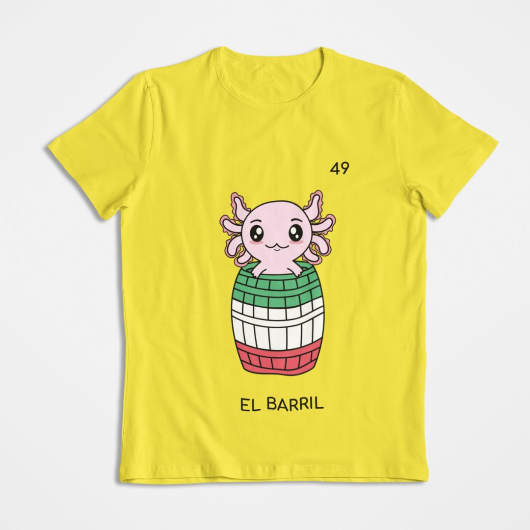 Playera Axoloteria El Barril Ajolote