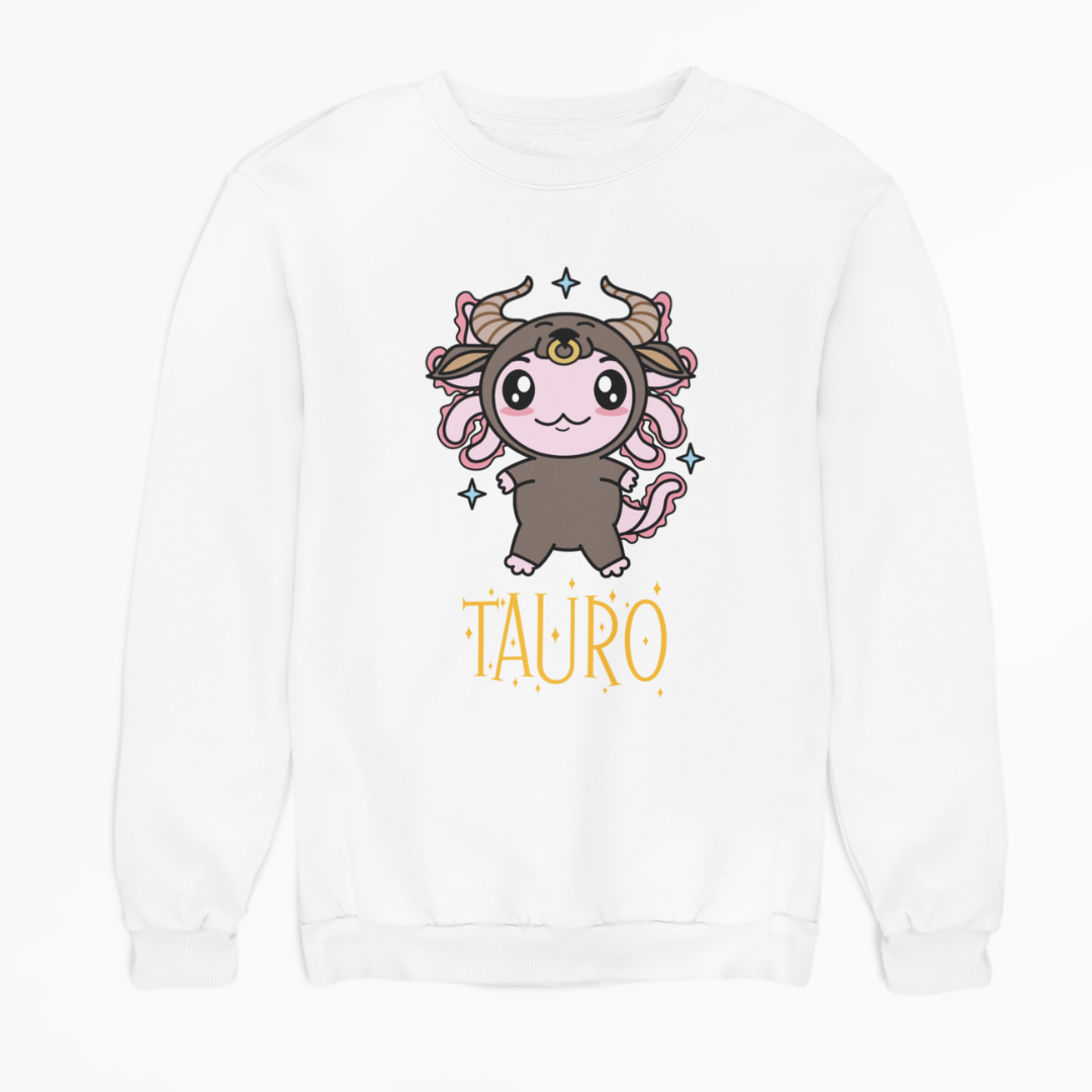 Sudadera Axolotzin Horóscopos Nombre Tauro Ajolote Unisex