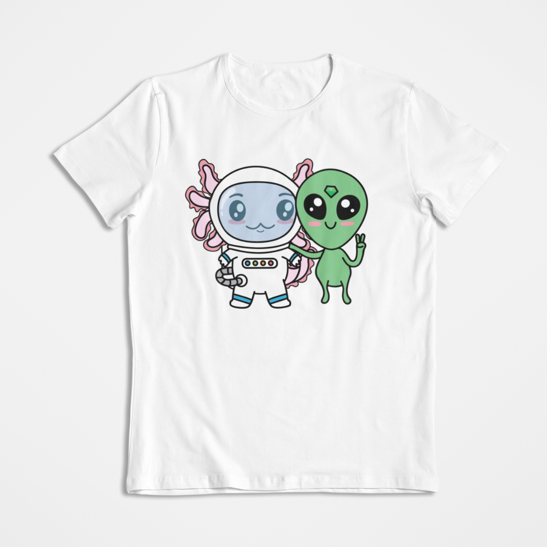 Playera Axolotzin Y Marcianito Ajolote