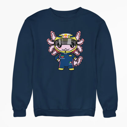 Sudadera Axolotzin Piloto De Carreras Ajolote Unisex