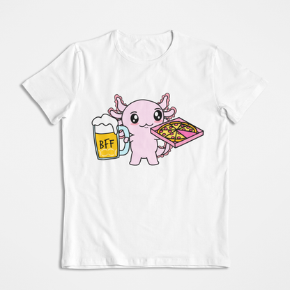 Playera Axolotzin Pizza & Cerveza Ajolote