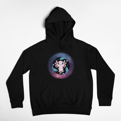 Hoodie Axolotzin Horóscopos Galaxy Piscis Ajolote Unisex