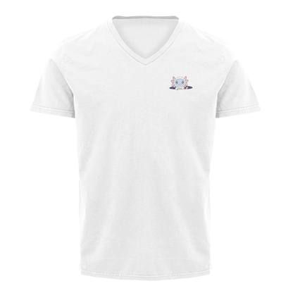Playera Cuello V Axolotzin Estelar Ajolote Adulto