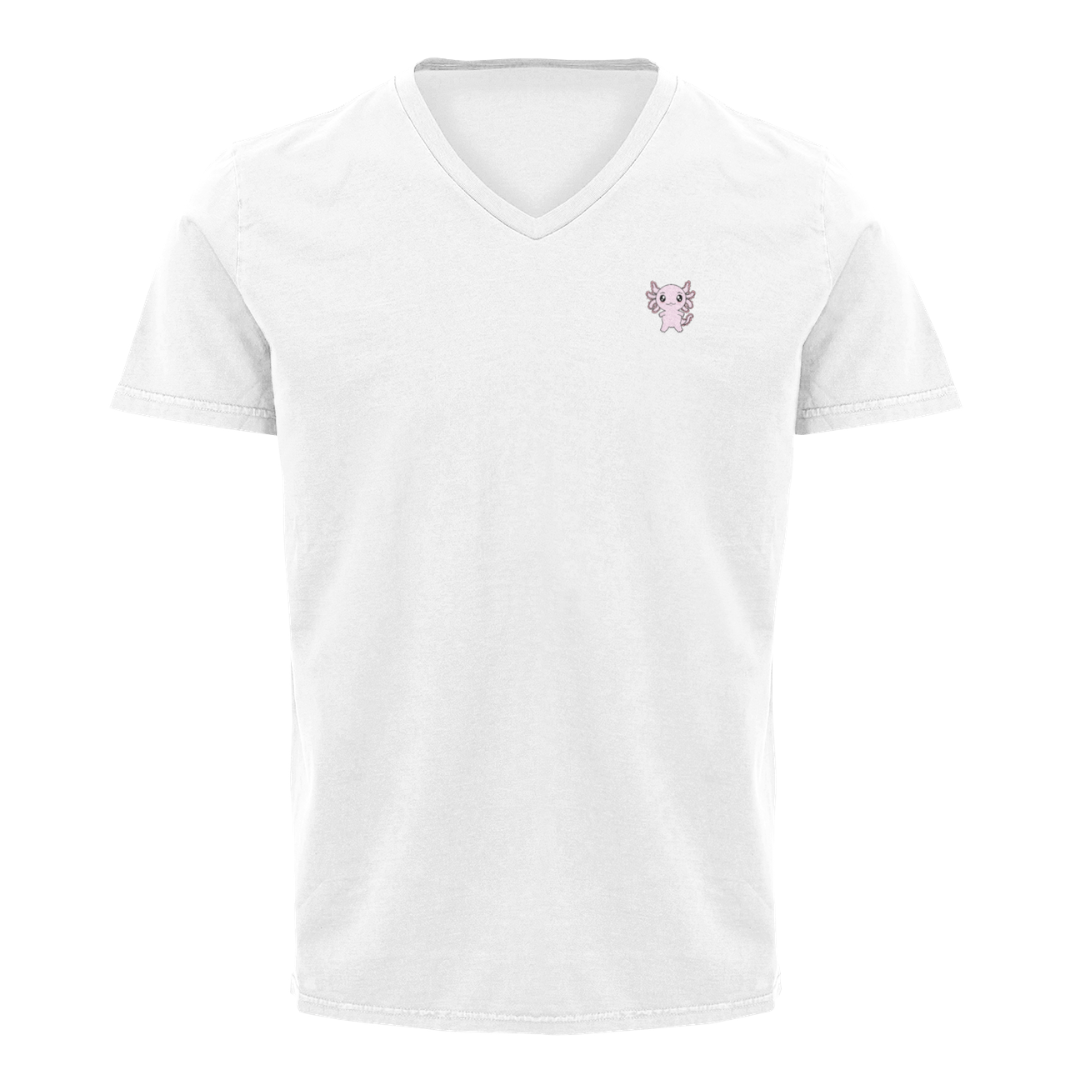Playera Cuello V Axolotzin Ajolote