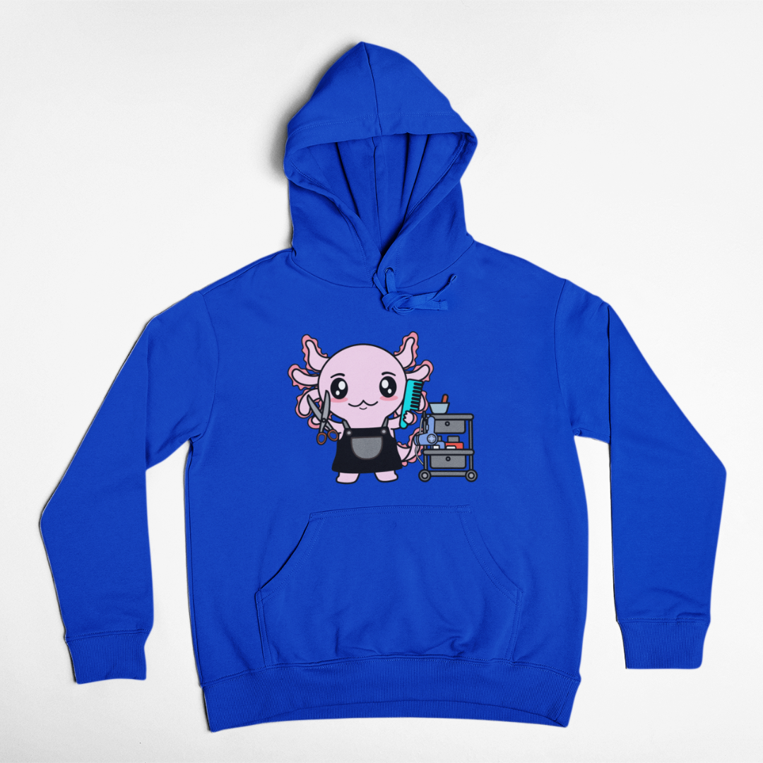Hoodie Axolotzin Barbero Ajolote Unisex