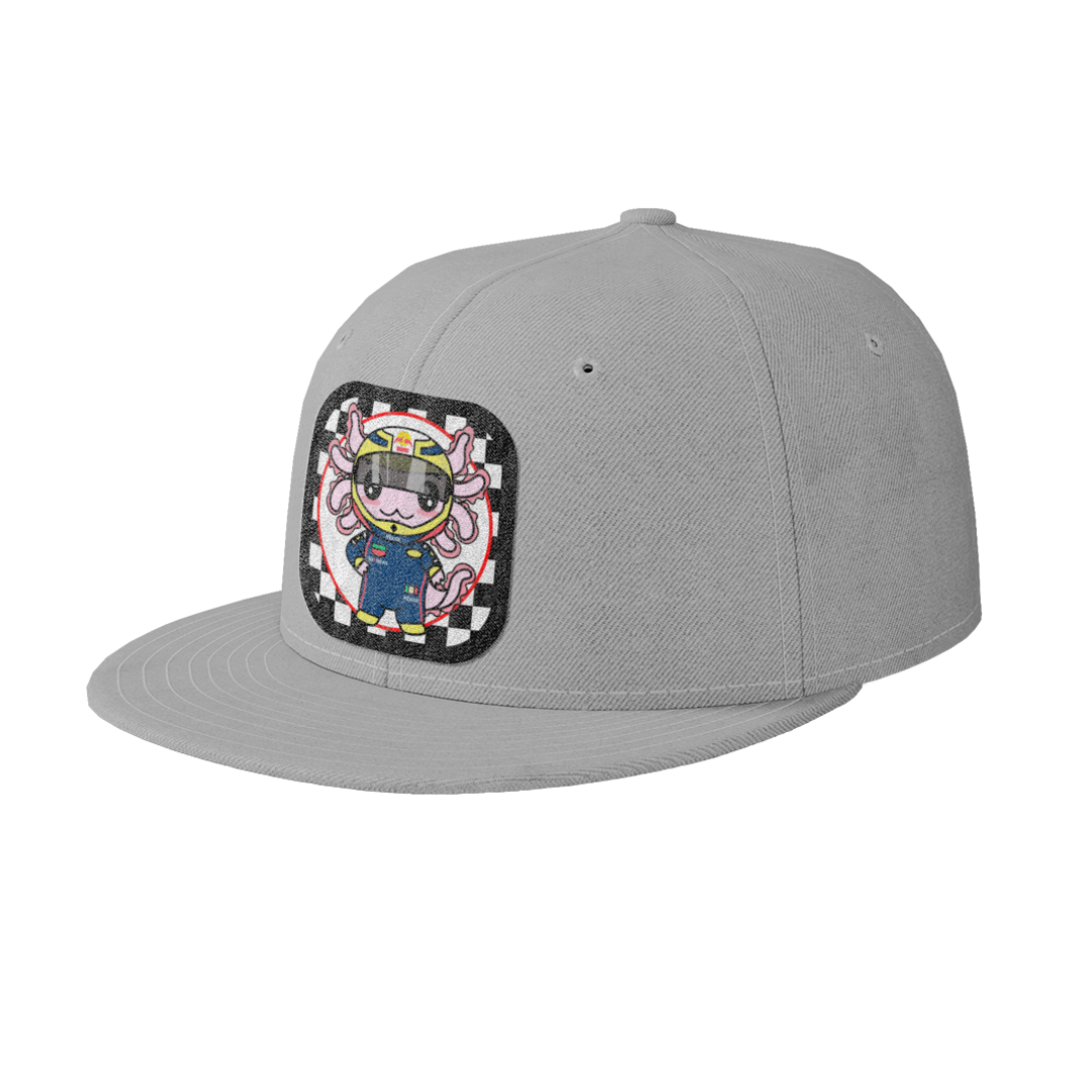 Gorra Unisex Plana Axolotzin Piloto De Carreras
