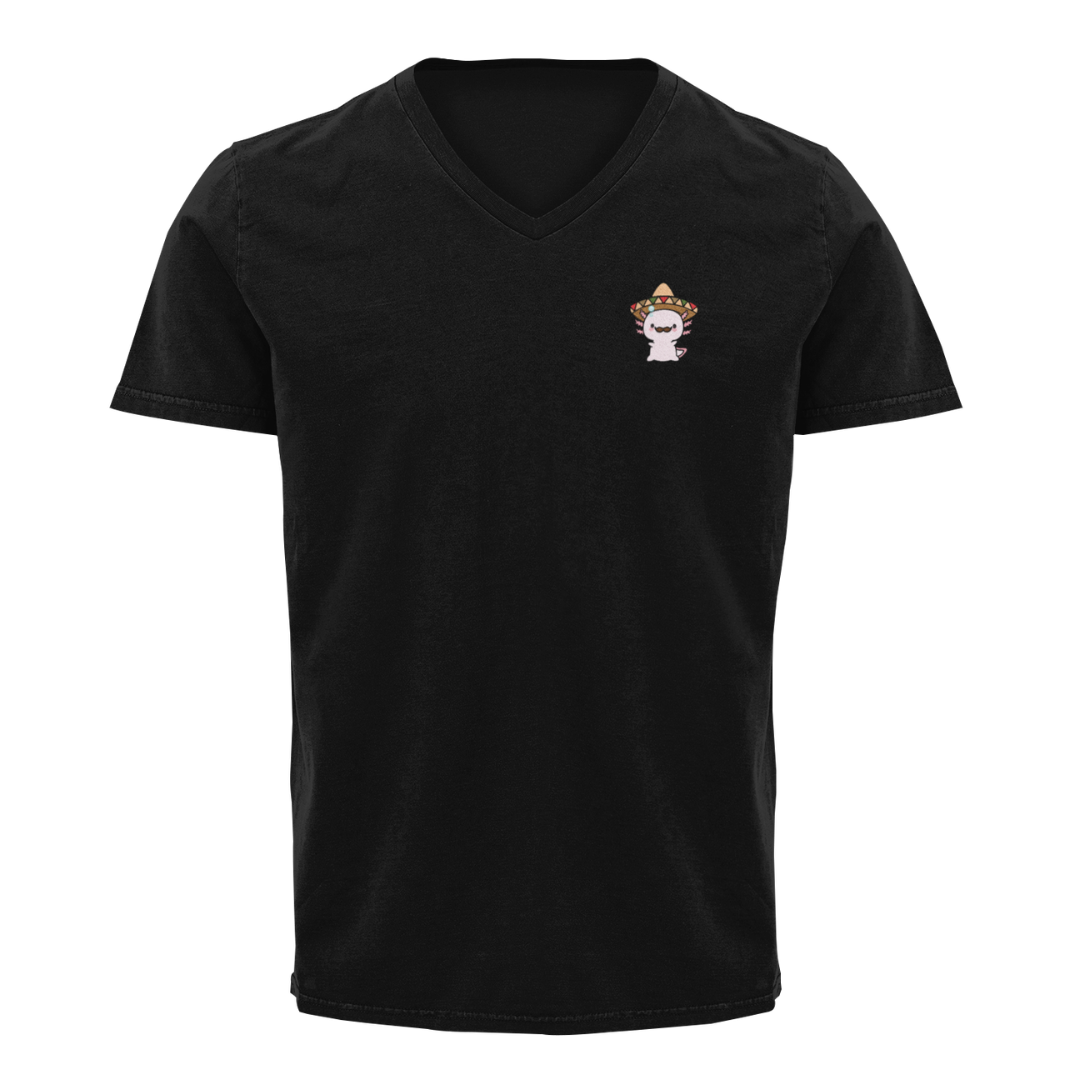 Playera "V" Ajolote Mexicano Xo The Monster
