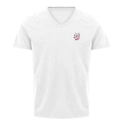 Playera Cuello V Axolotzin Boxeador Ajolote