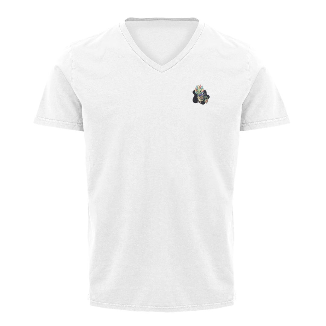 Playera Cuello V Ajolotito NiÇña Y Quetzalcoatl Mirari Chan