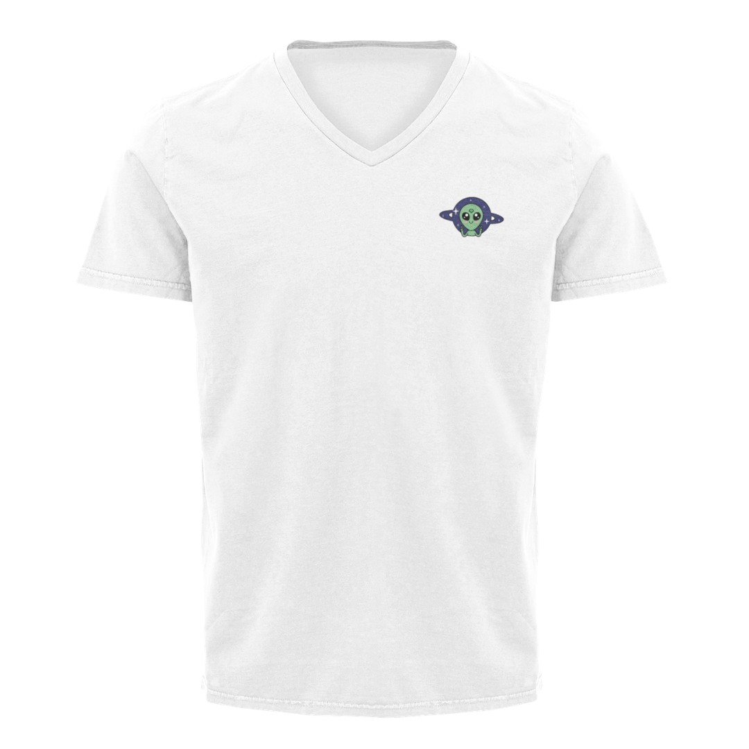 Playera Cuello V Axolotzin Marcianito Ajolote Adulto