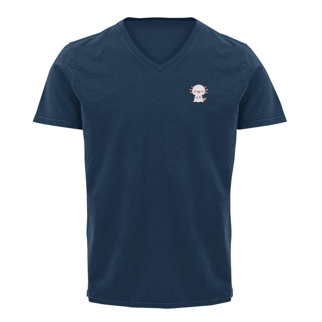 Playera "V" Ajolote Risueño Xo The Monster