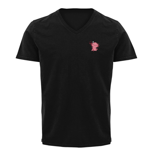 Playera "V" Ajolote Diablito Xo The Monster