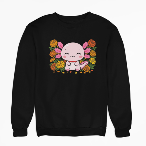 Sudadera Ajolotito Cempasúchil Unisex