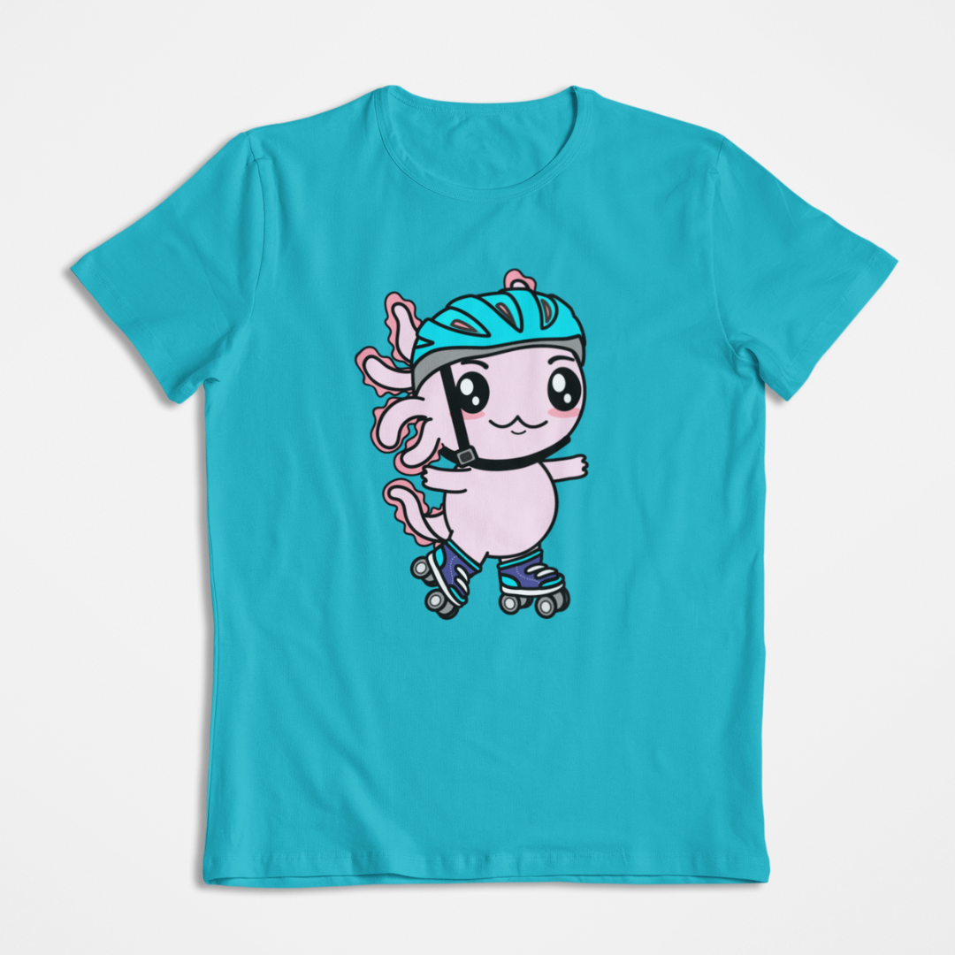 Playera Axolotzin Patinador Ajolote