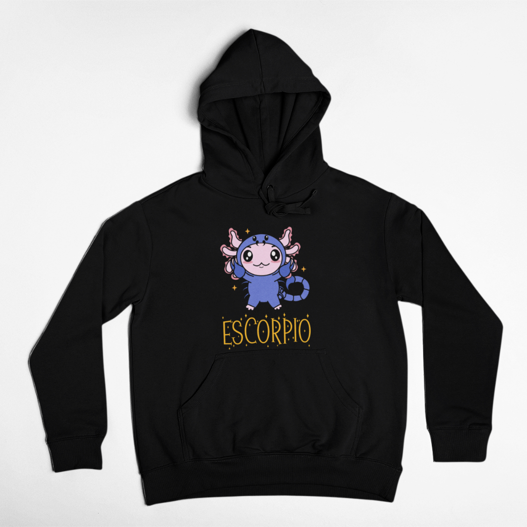 Hoodie Axolotzin Horóscopos Nombre Escorpio Ajolote Unisex