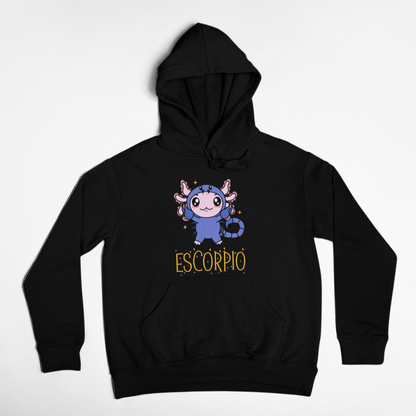 Hoodie Axolotzin Horóscopos Nombre Escorpio Ajolote Unisex