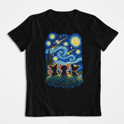 Playera Amigos Bajo La Noche Estrellada