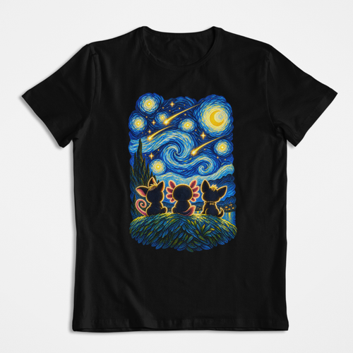 Playera Amigos Bajo La Noche Estrellada