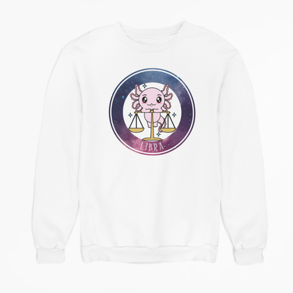 Sudadera Axolotzin Horóscopos Galaxy Libra Ajolote Unisex