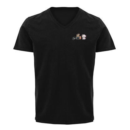 Playera "V" Ajolote El Del Cafe Xo The Monster