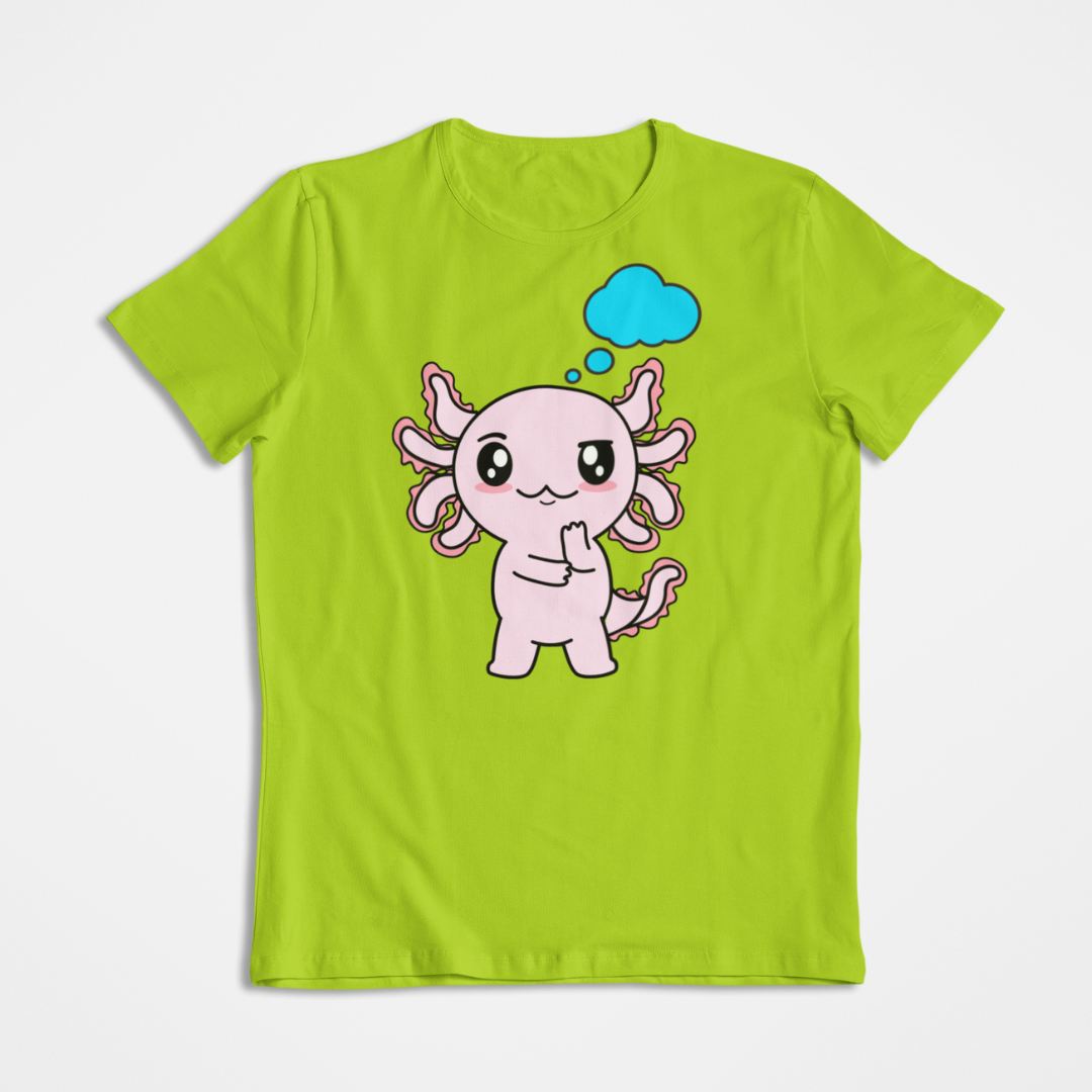 Playera Axolotzin Pensando Ajolote