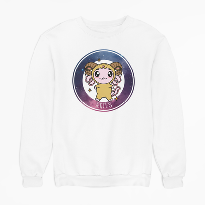 Sudadera Axolotzin Horóscopos Galaxy Aries Ajolote Unisex