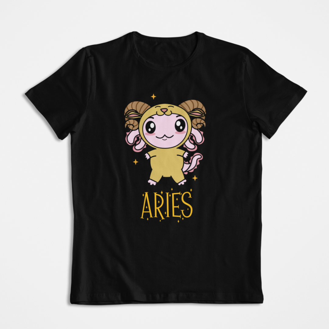 Playera Axolotzin Horoscopos Nombre Aries Ajolote