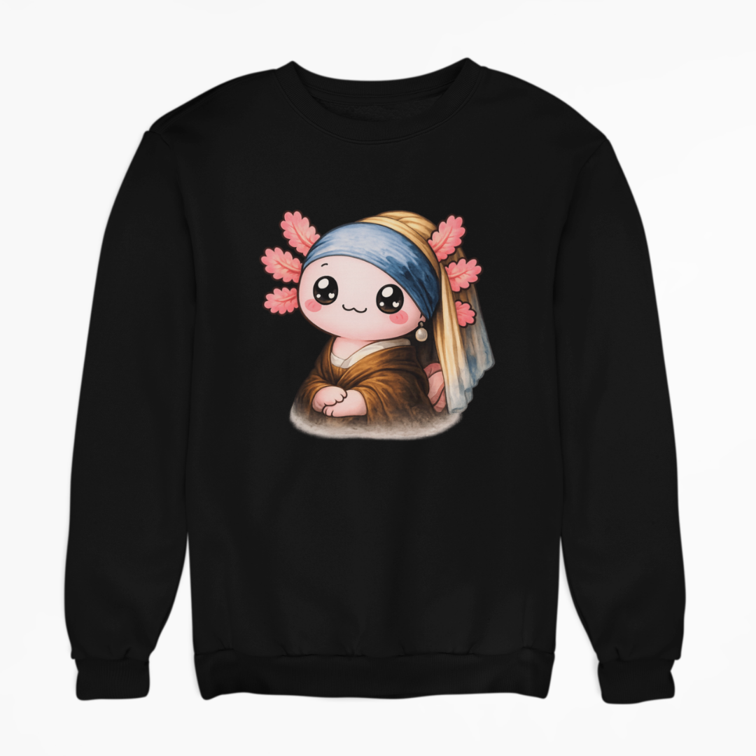 Sudadera Ajolotito Perla Rosa Unisex