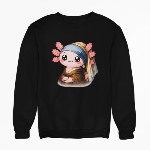 Sudadera Ajolotito Perla Rosa Unisex