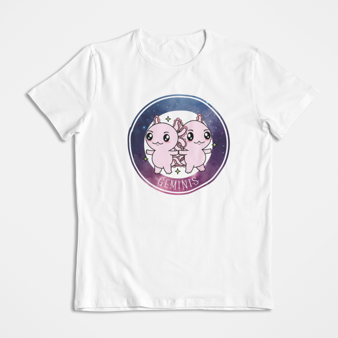 Playera Axolotzin Horoscopos Galaxy Geminis Ajolote