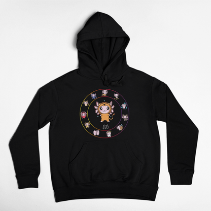 Hoodie Horóscopos Leo Axolotzin Ajolote Unisex