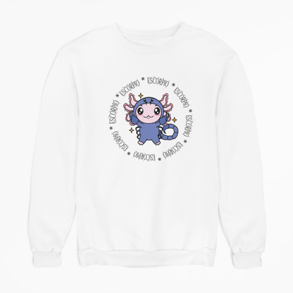 Sudadera Axolotzin Horóscopos Aro Escorpio Ajolote Unisex