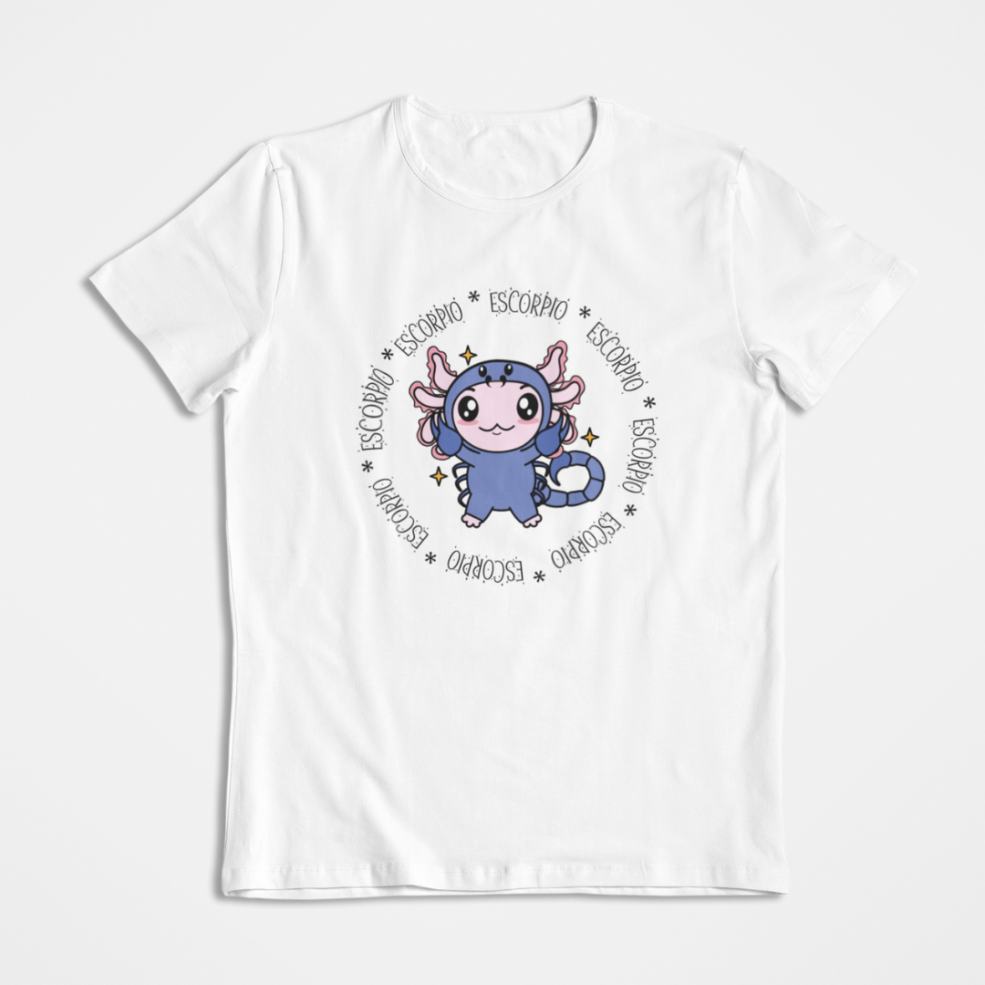 Playera Axolotzin Horoscopos Aro Escorpio Ajolote