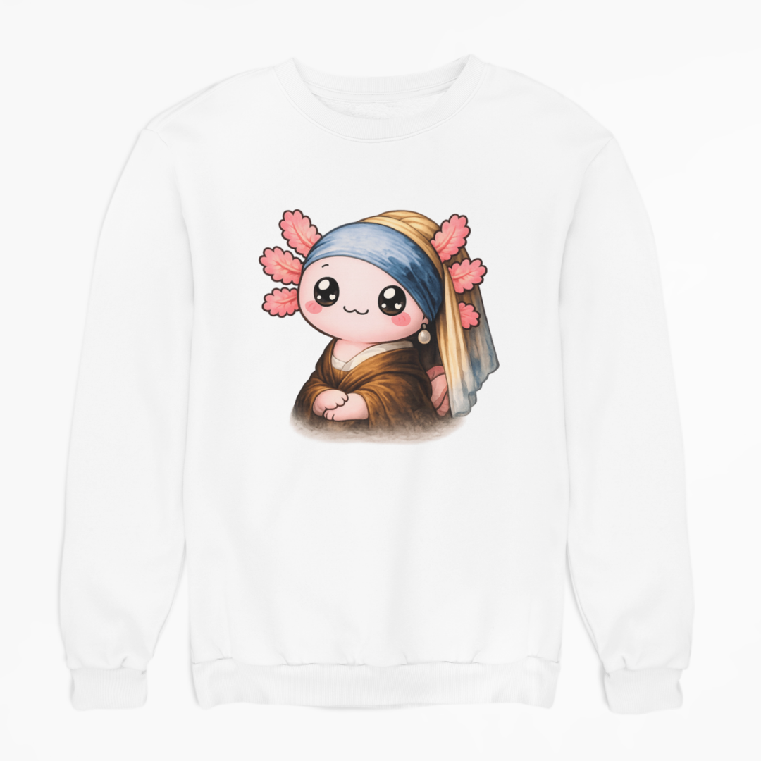 Sudadera Ajolotito Perla Rosa Unisex