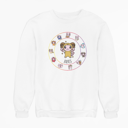 Sudadera Horóscopos Aries Axolotzin Ajolote Unisex