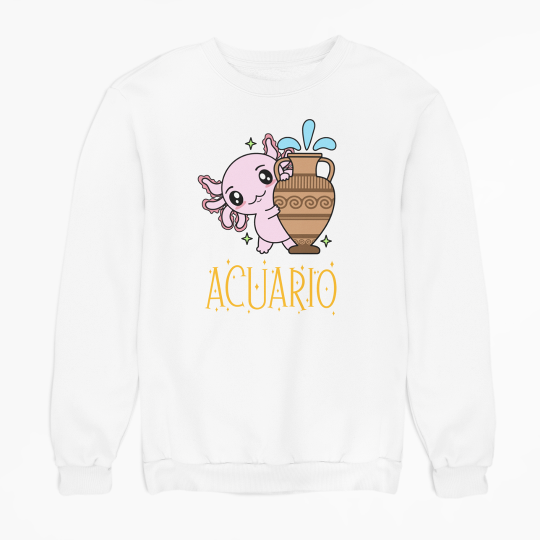 Sudadera Axolotzin Horóscopos Nombre Acuario Ajolote Unisex