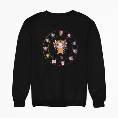 Sudadera Horóscopos Leo Axolotzin Ajolote Unisex