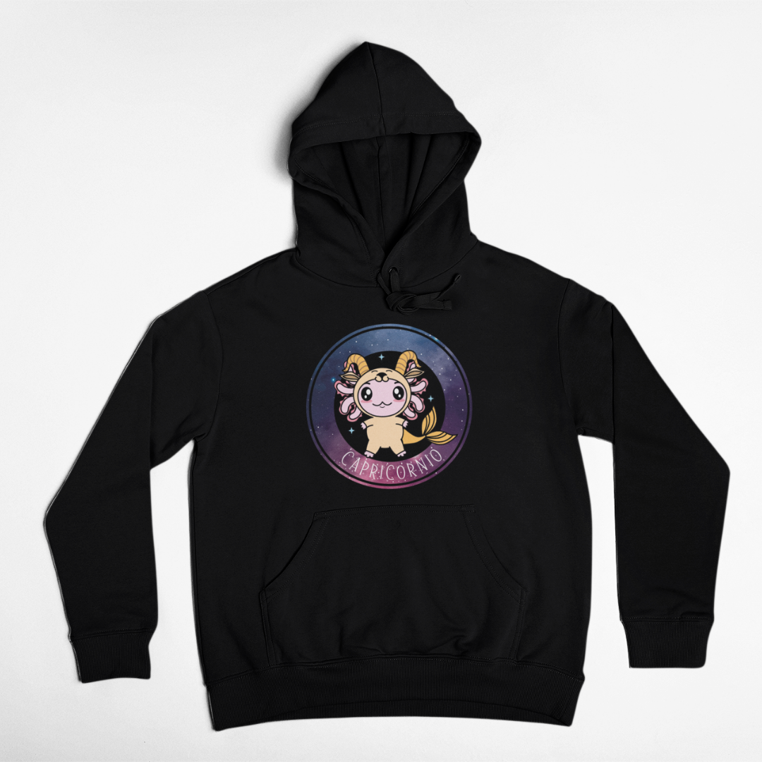 Hoodie Axolotzin Horóscopos Galaxy Capricornio Ajolote Unisex