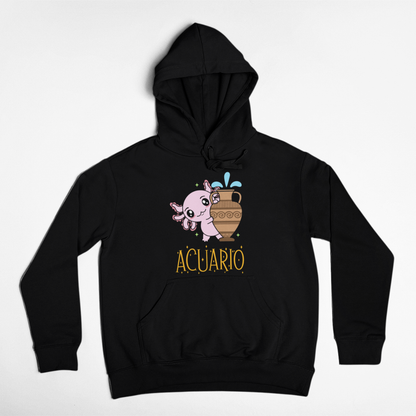 Hoodie Axolotzin Horóscopos Nombre Acuario Ajolote Unisex