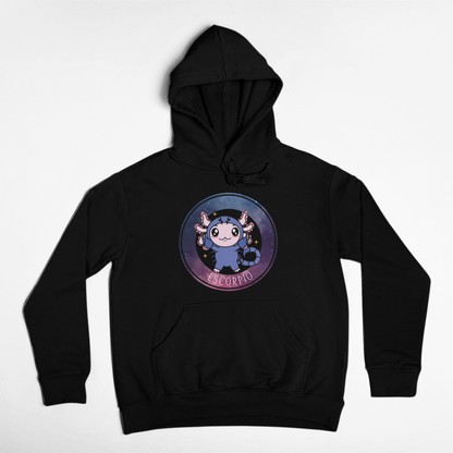 Hoodie Axolotzin Horóscopos Galaxy Escorpio Ajolote Unisex