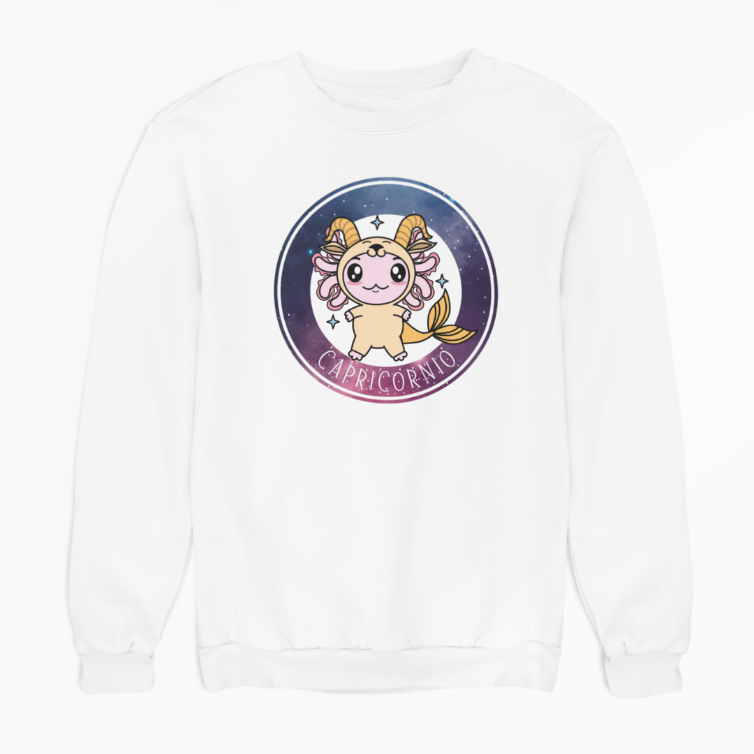 Sudadera Axolotzin Horóscopos Galaxy Capricornio Ajolote Unisex