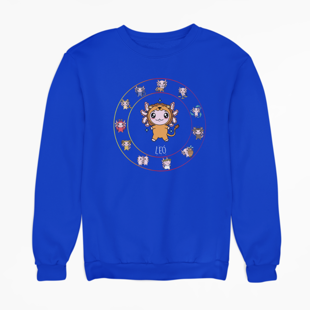 Sudadera Horóscopos Leo Axolotzin Ajolote Unisex