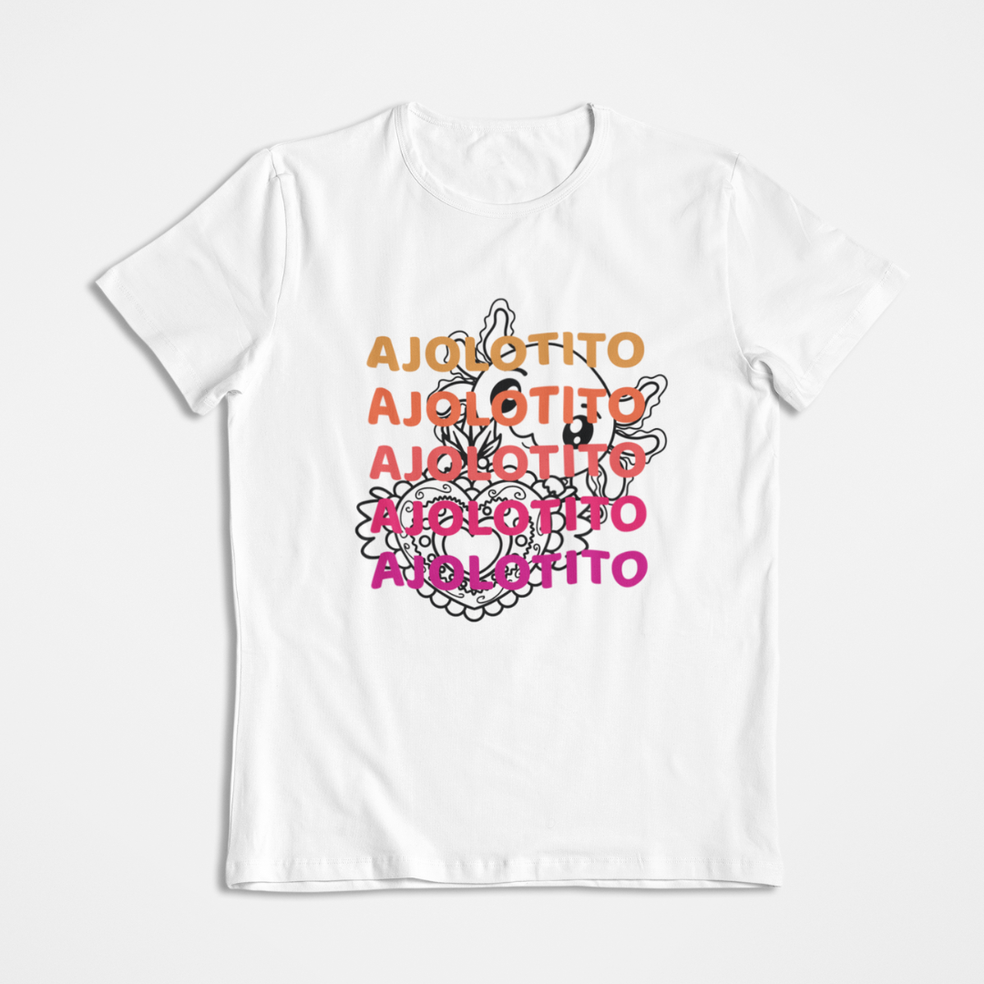 Playera Urbana Letras Axolotzin Corazón Ajolotito Ajolote