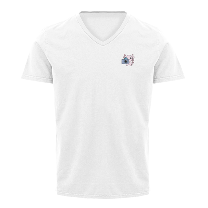 Playera Cuello V Axolotzin Fotografo Ajolote Adulto