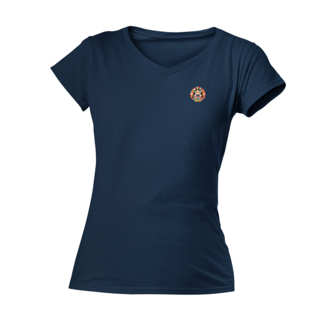 Playera Cuello V Muñequita 1 Adulto
