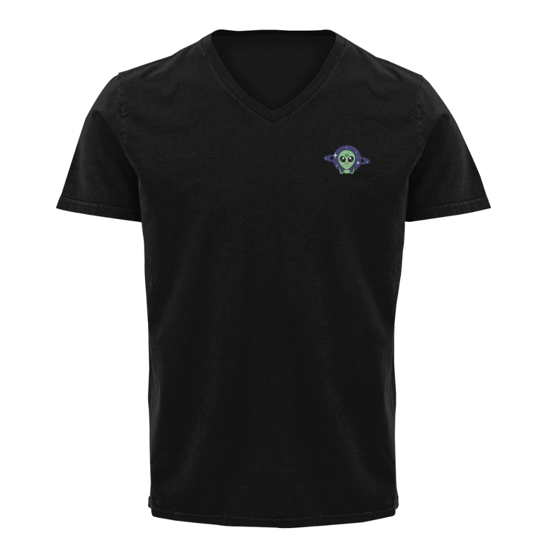 Playera Cuello V Axolotzin Marcianito Ajolote Adulto