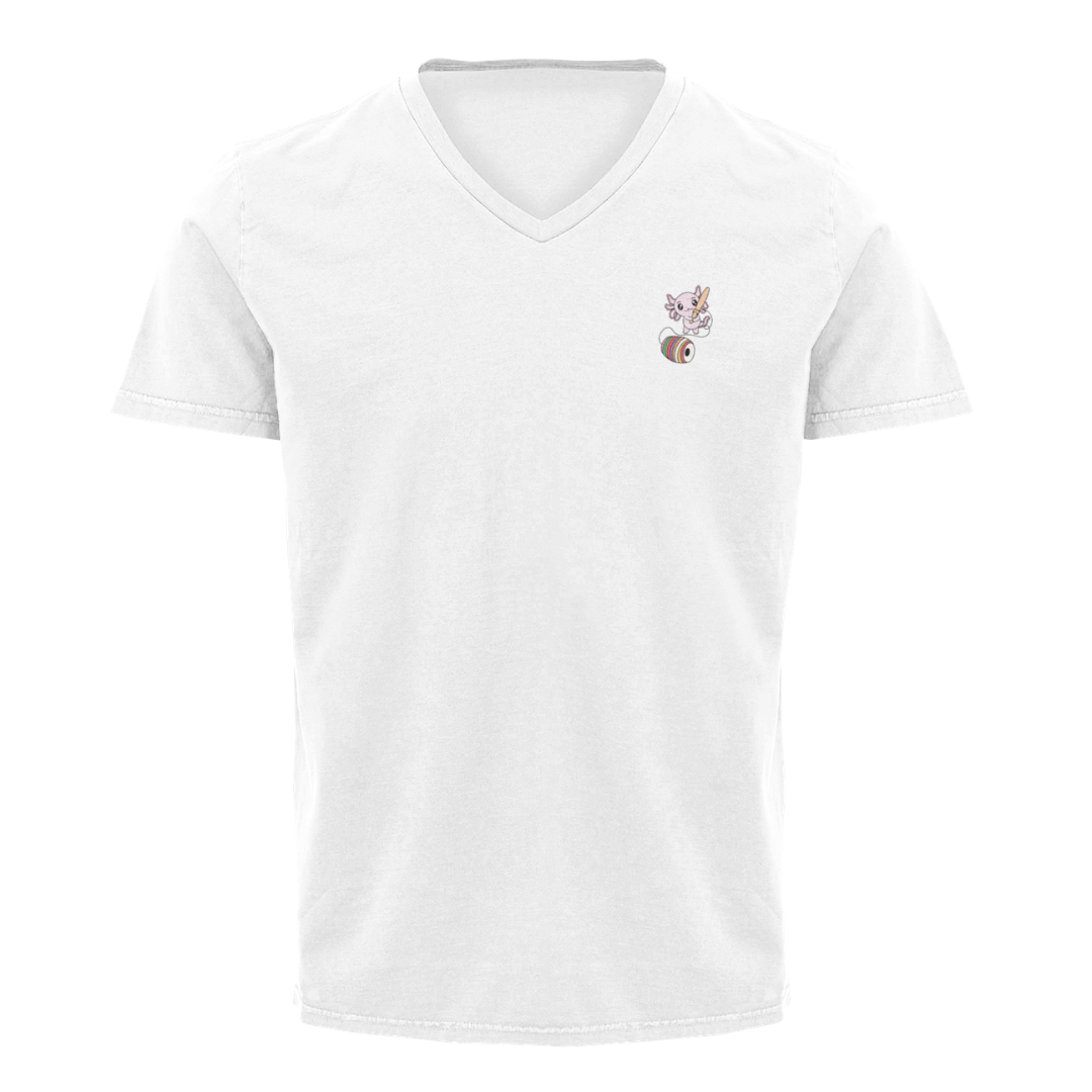 Playera Cuello V Axoloteria El Balero Ajolote Adulto
