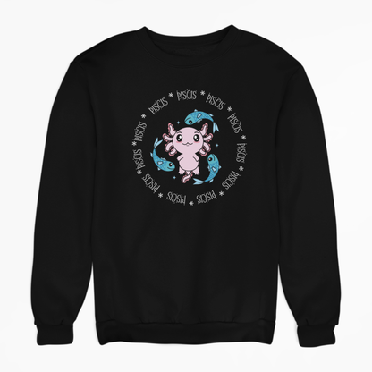 Sudadera Axolotzin Horóscopos Aro Piscis Ajolote Unisex