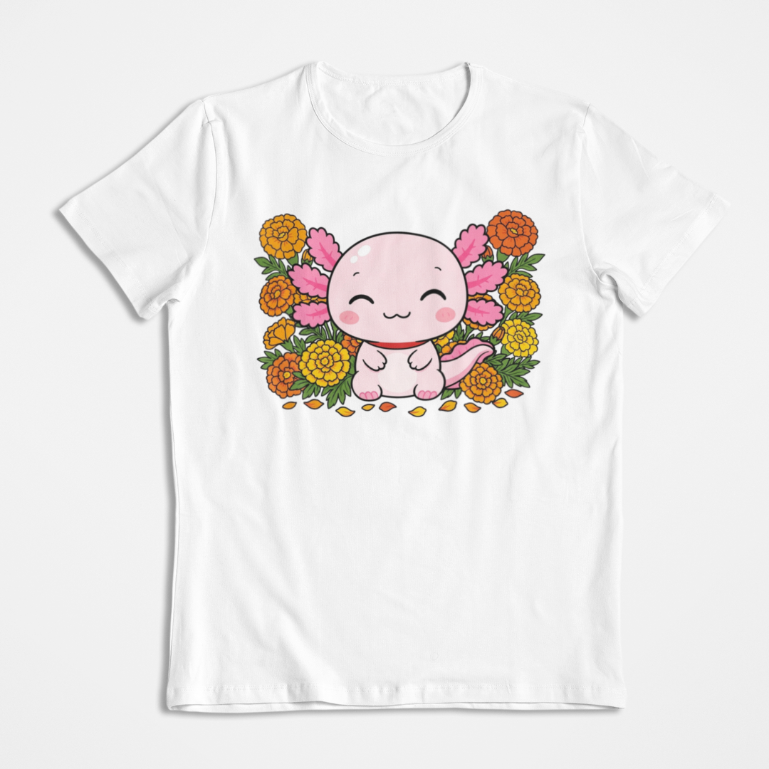 Playera Ajolotito Cempasúchil