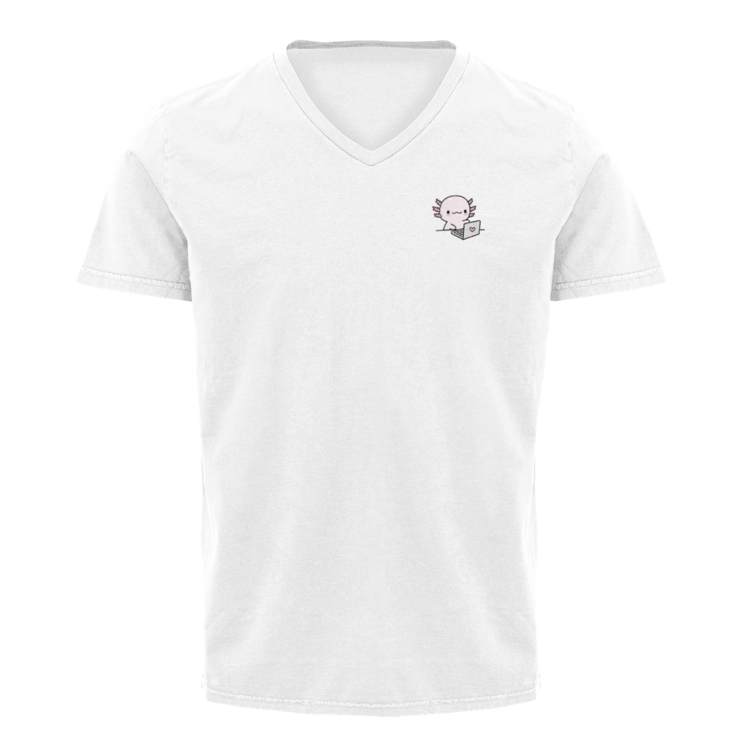 Playera "V" Ajolote Trabajando Xo The Monster